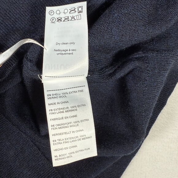UNTUCKit Sweater Men Size XL Blue 1/4 Zip Mock Neck 100% Merino Wool Belguardo - Picture 7 of 9